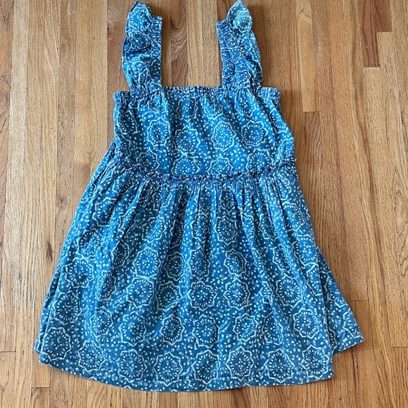 Flutter-Sleeve Ruffle Mini Dress in Flora Medallion - Picture 4 of 7